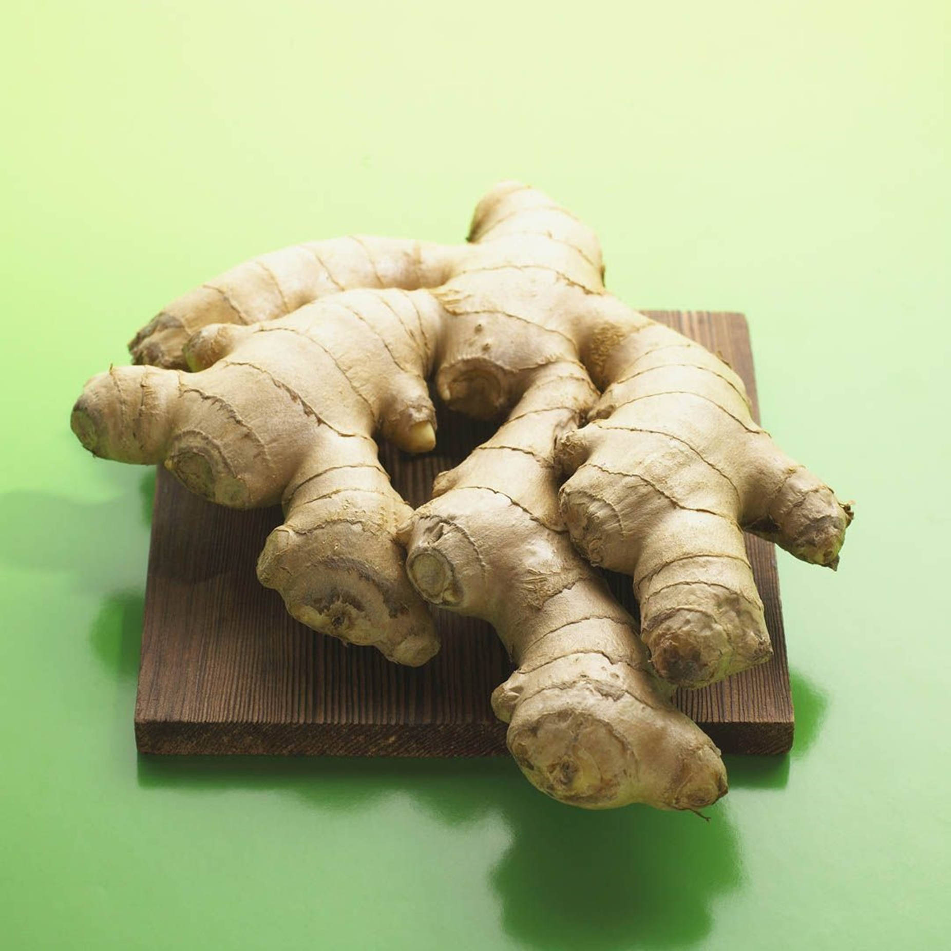 Fresh Ginger Root Vegetable High Angle Shot Wallpaper