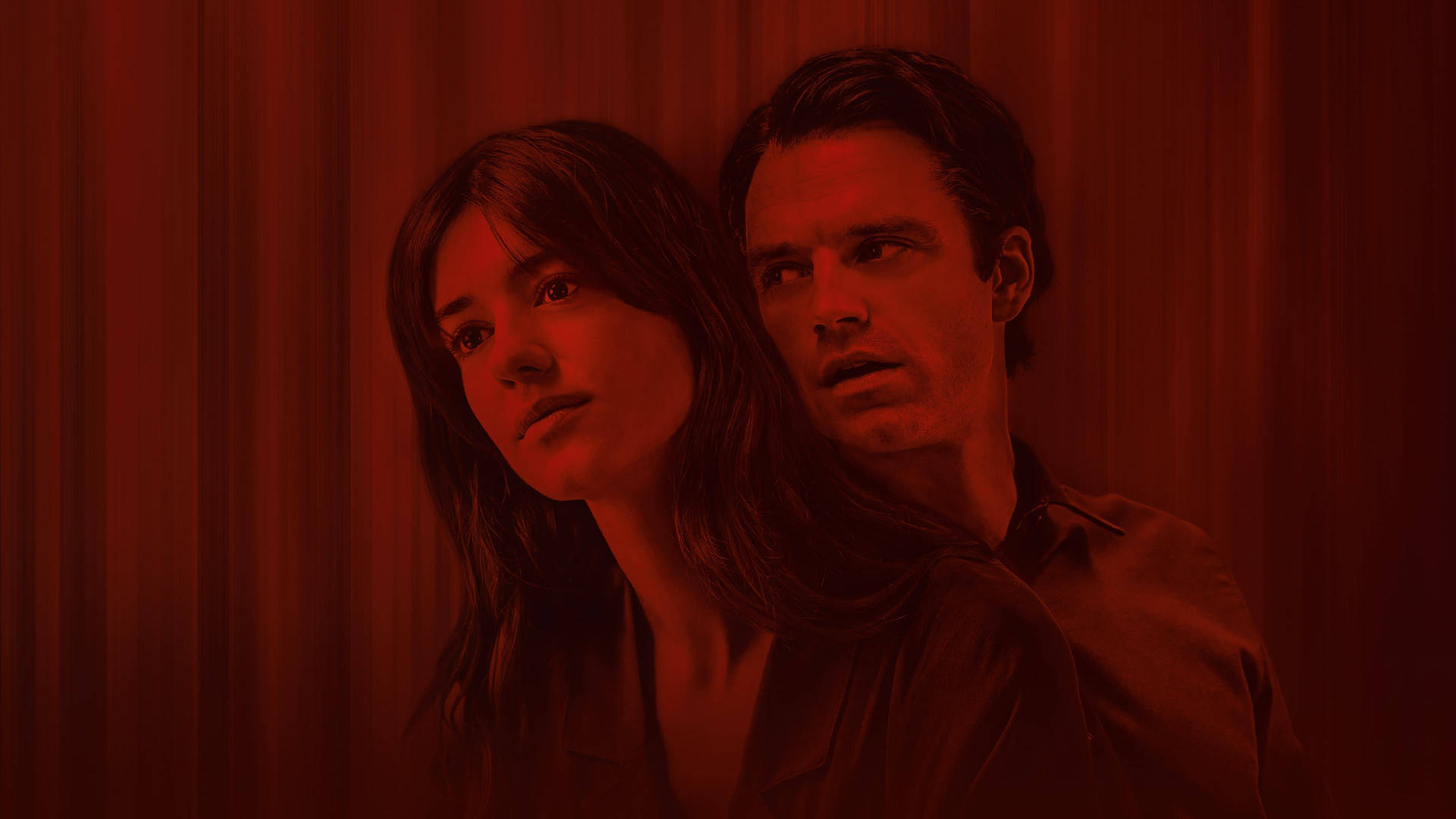 Fresh Movie Couple On Red Wallpaper