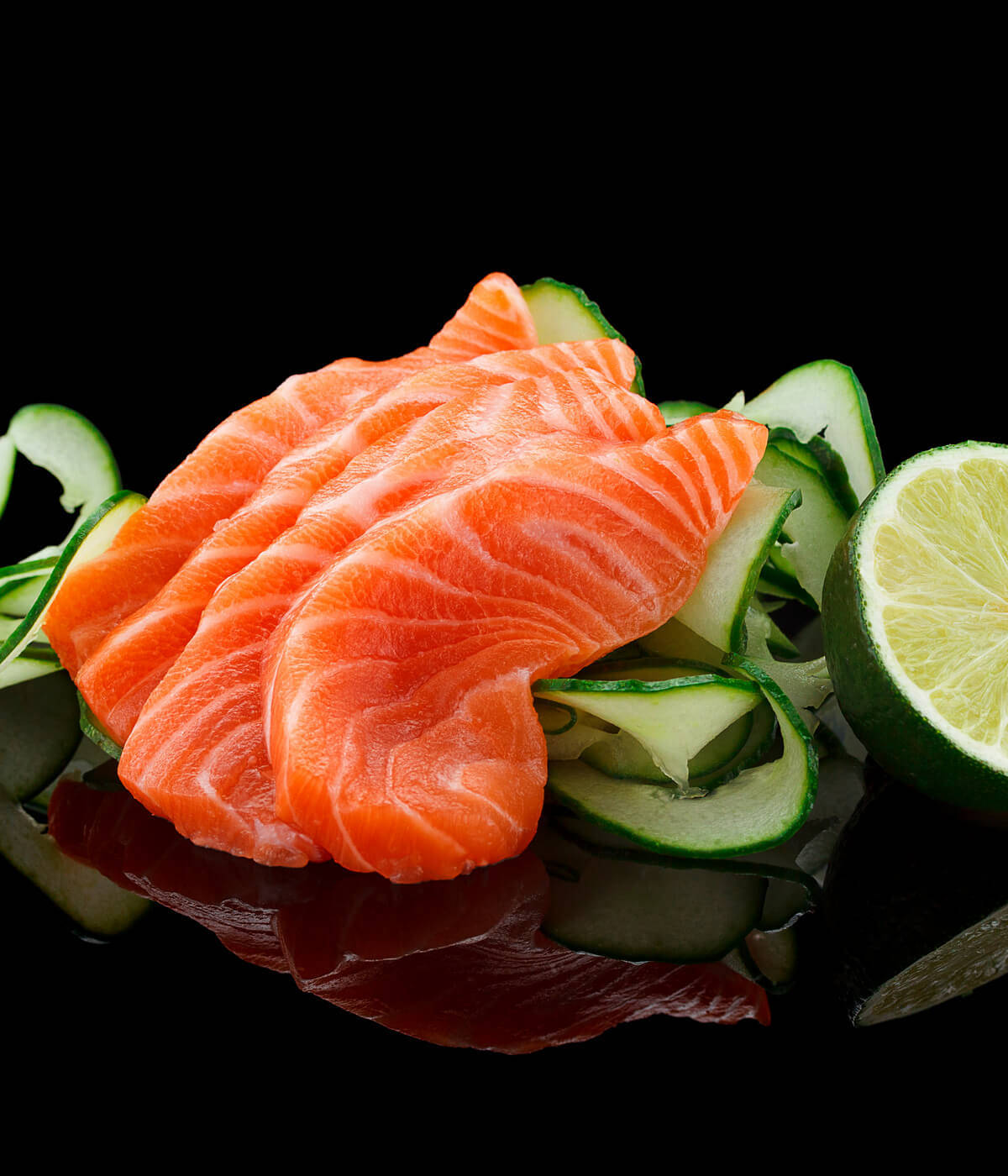 Fresh Raw Salmon Sashimi Wallpaper