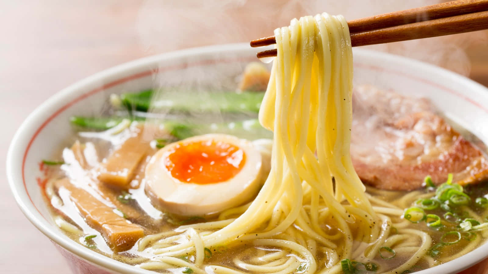 Freshly Served Hot Ramen Wallpaper