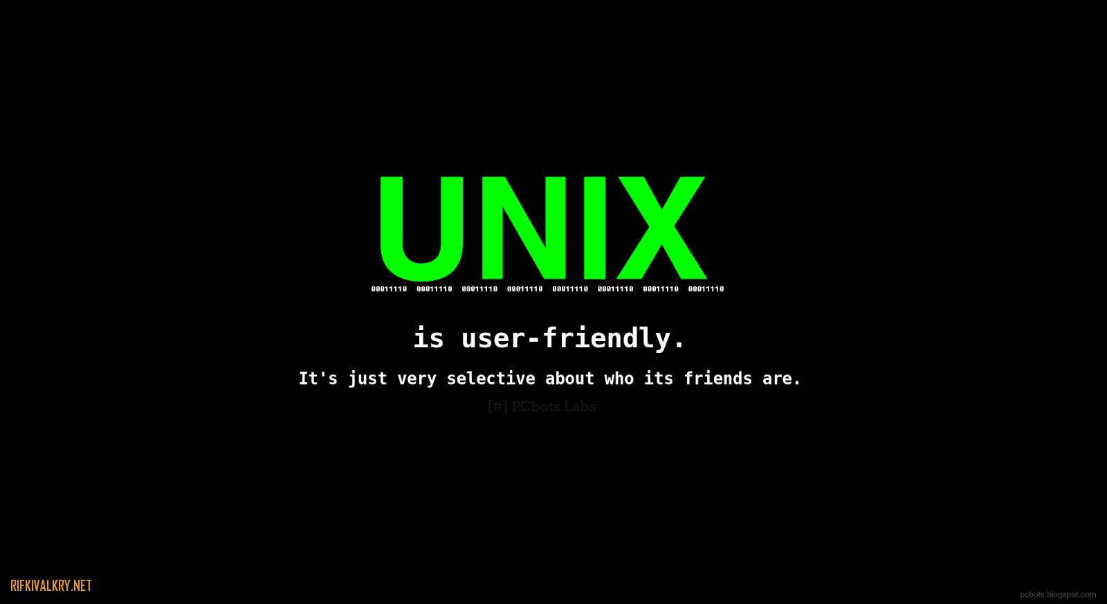 Friendly Linux Unix Hacker Wallpaper