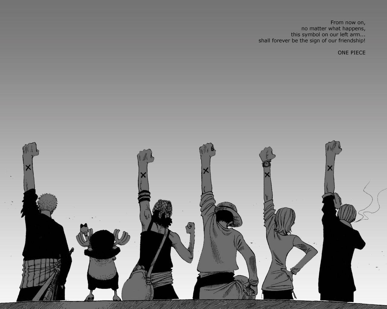 Friendship Quote One Piece Desktop Wallpaper