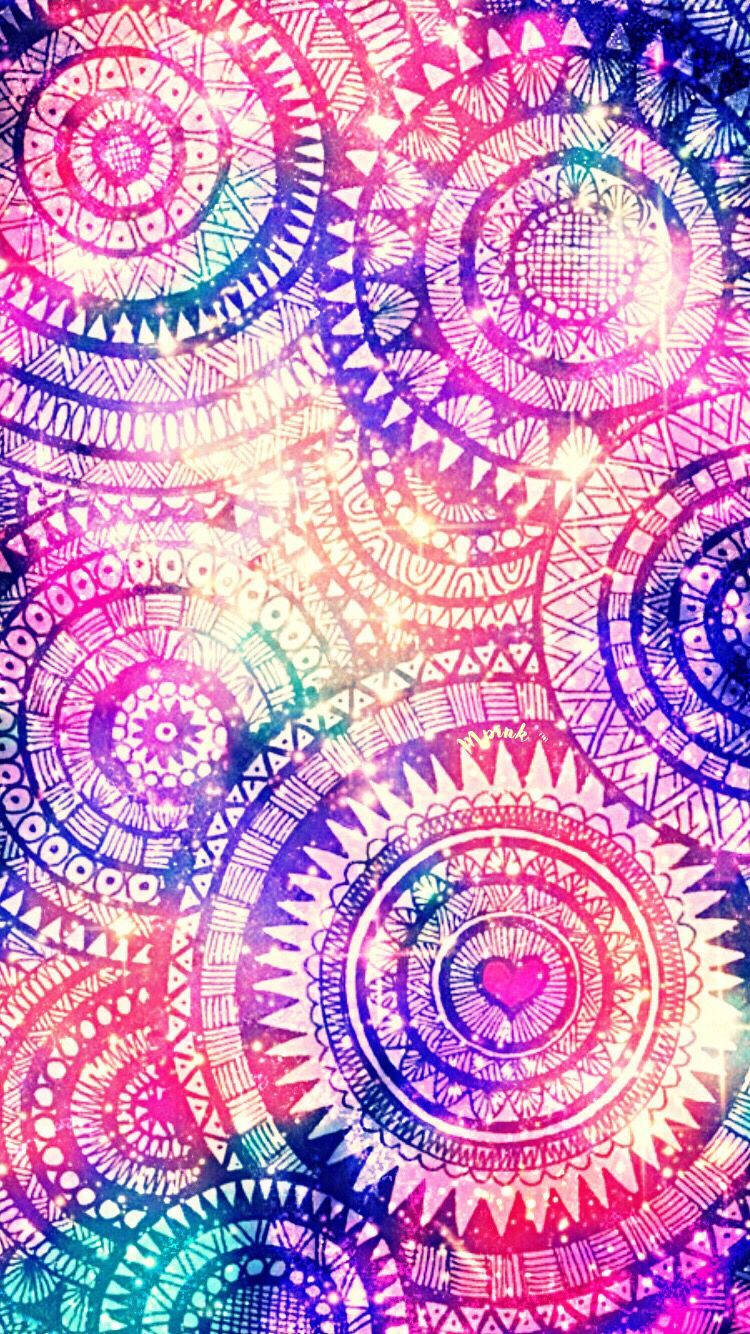 Fun, Colorful, And Vibrant Girly Tribal-patterned Wallpaper Wallpaper