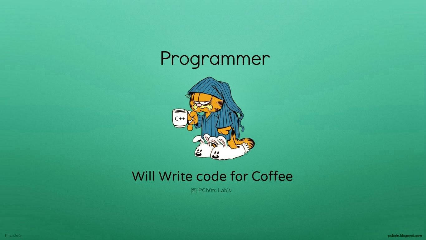 Funny Garfield Coding Quote Wallpaper