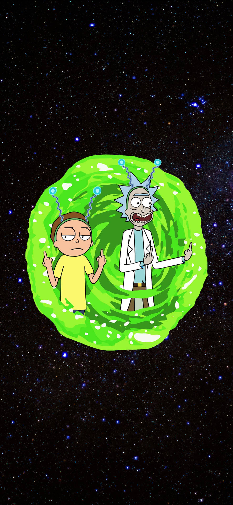 Funny Portal Rick And Morty Phone Wallpaper