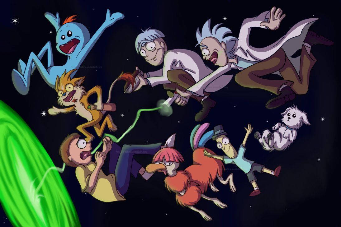 Funny Rick And Morty Characters Wallpaper