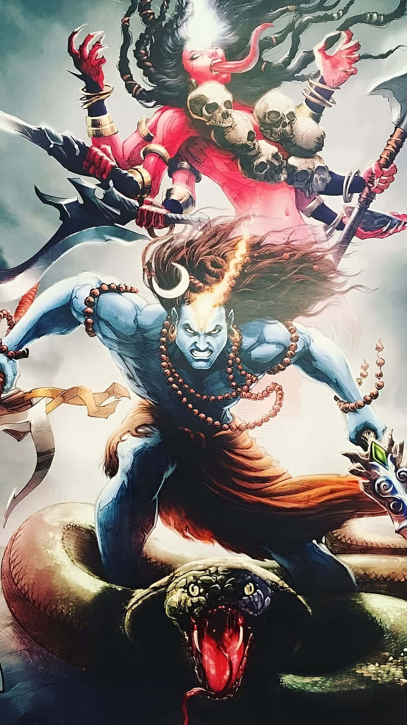 Furious_ Shiva_in_ Combat_ Mode Wallpaper