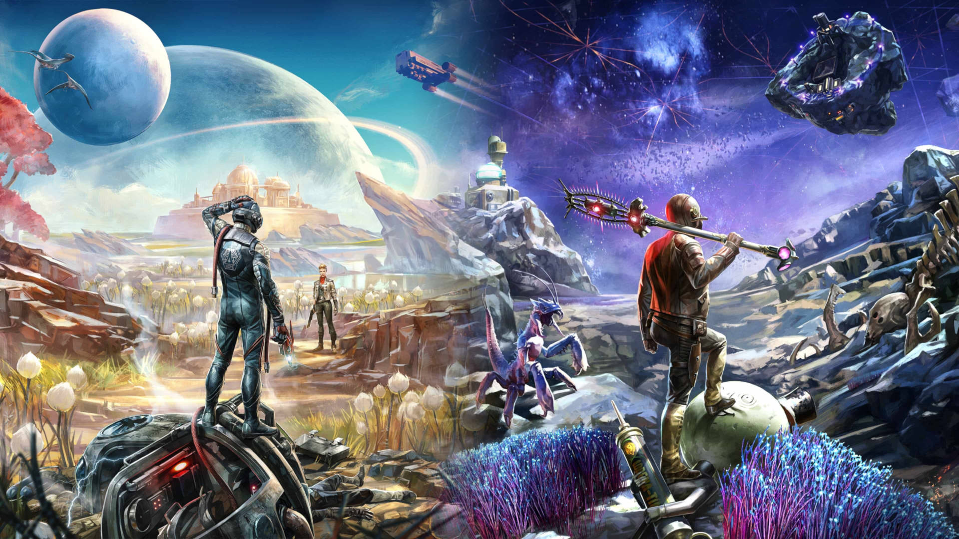 Futuristic Adventure In The Outer Worlds Wallpaper