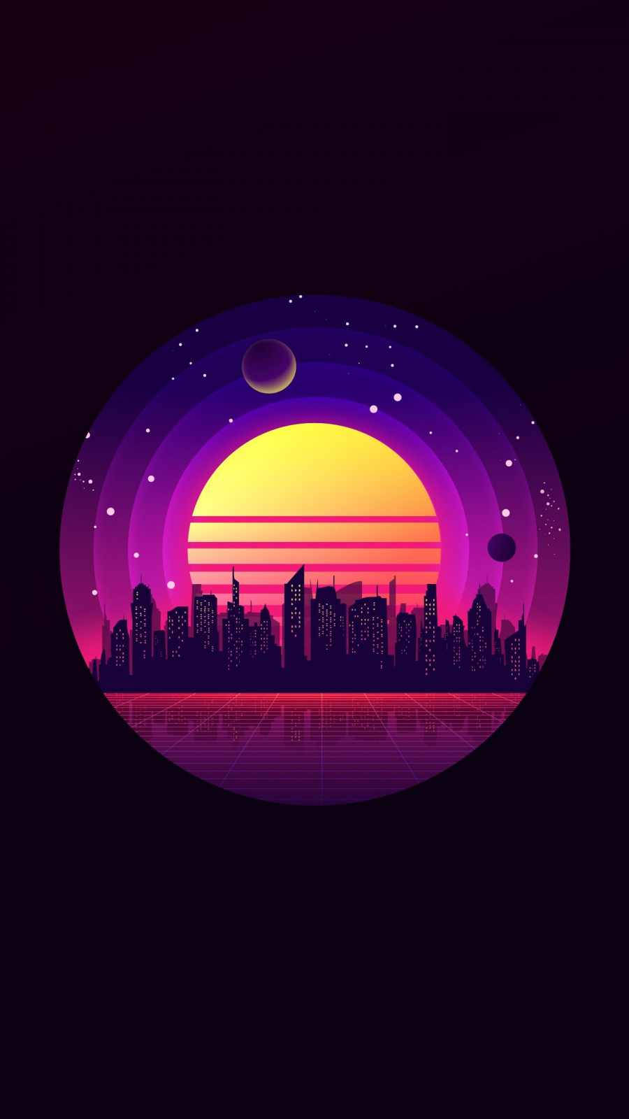 Futuristic City Sunset Cyberpunk Iphone X Wallpaper