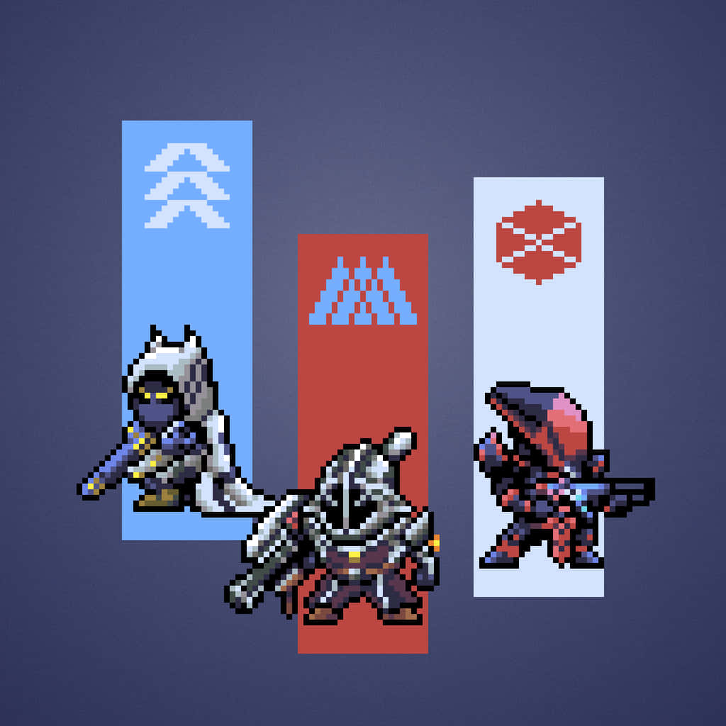 Futuristic Pixel Art – Destiny Awaits Wallpaper