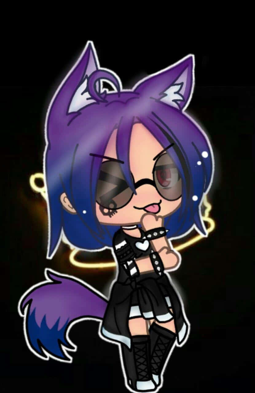 Gacha Life Tomboy Purple Fox Wallpaper