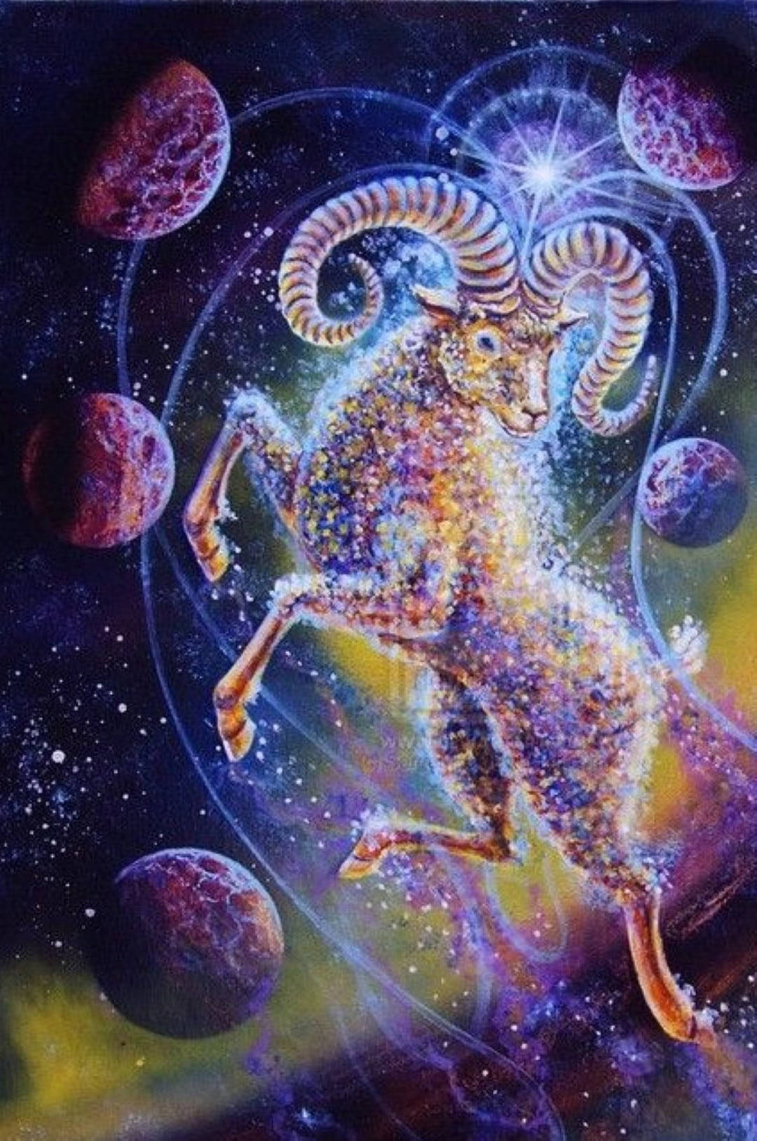 Galaxy Aries Spirit Animal Ram Wallpaper