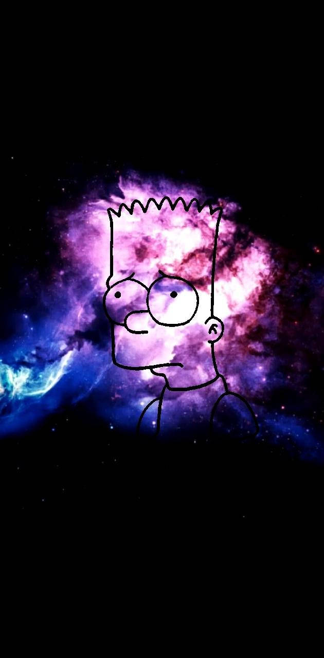 Galaxy Bart Sad Wallpaper