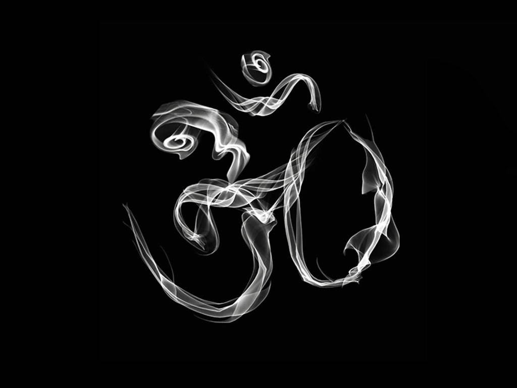 Ganesh Black And White Smoke Art Wallpaper