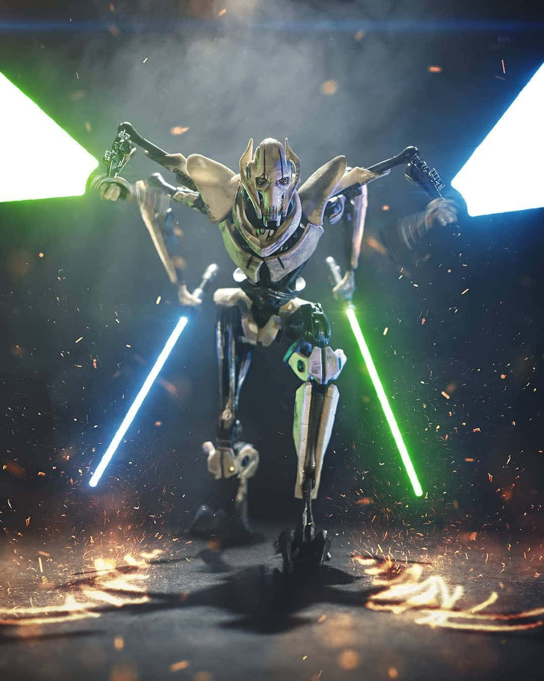 General Grievous Gray Structure Wallpaper