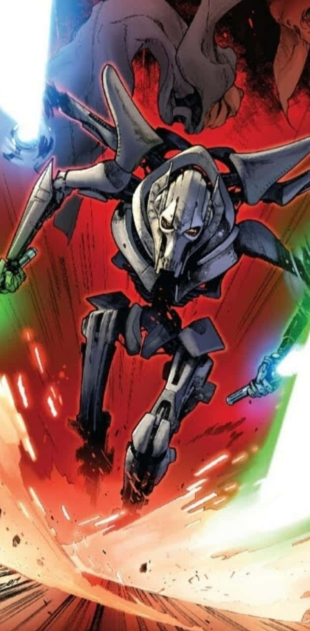 General Grievous Stands Ready To Battle Wallpaper