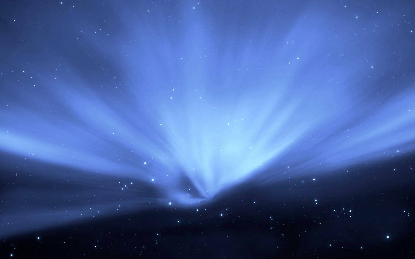 Genuine Cool Blue Aurora Wallpaper