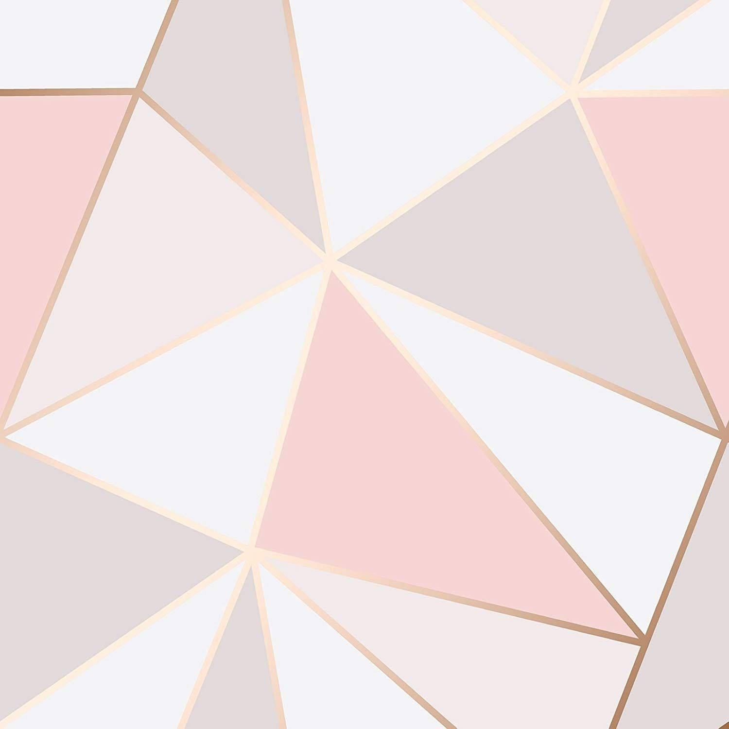 Geometric Rose Gold Wallpaper
