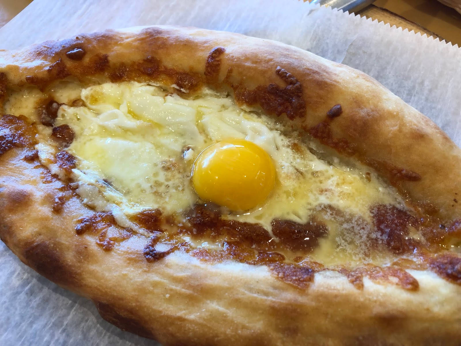 Georgian Khachapuri Dish With Fresh Egg Wallpaper