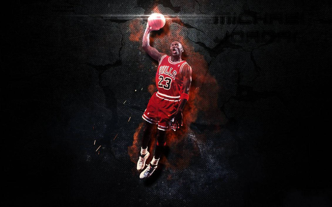 Get On Your Feet And Show Support For The Legendary Michael Jordan. Wallpaper