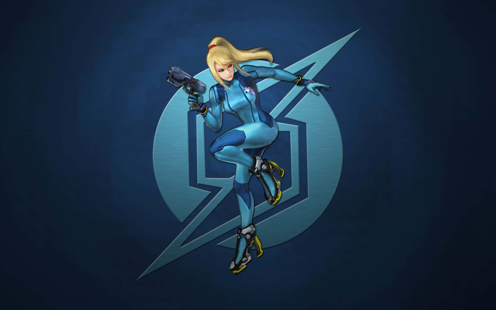 Get Ready For A Battle With Zero Suit Samus Wallpaper