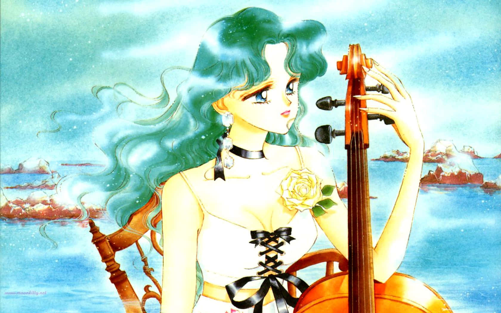 Get Ready To Dive Into Adventure With Sailor Neptune Wallpaper