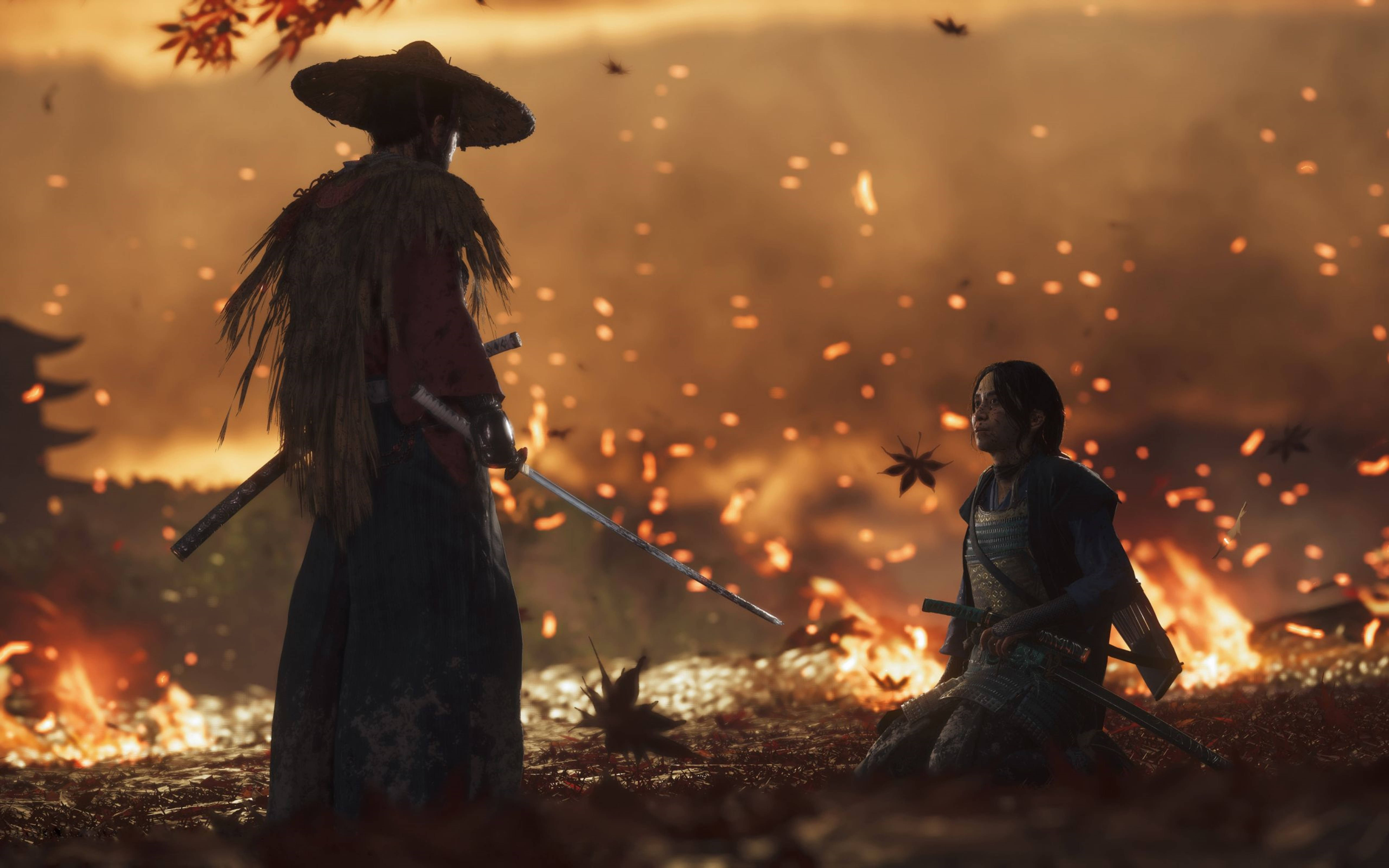 Ghost Of Tsushima Masako Begs Ryuzo 4k Wallpaper