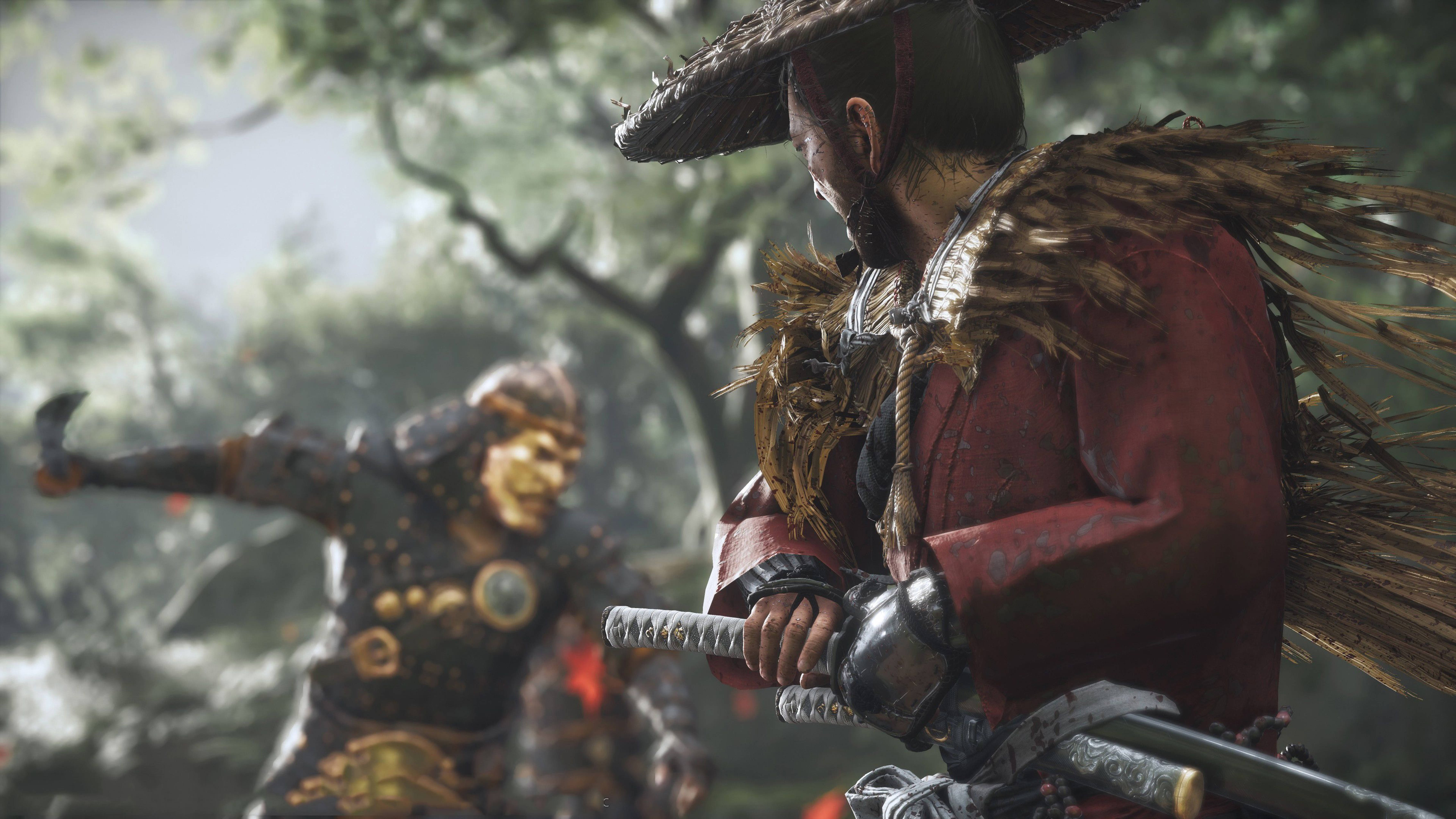 Ghost Of Tsushima Ryuzo In Battle 4k Wallpaper