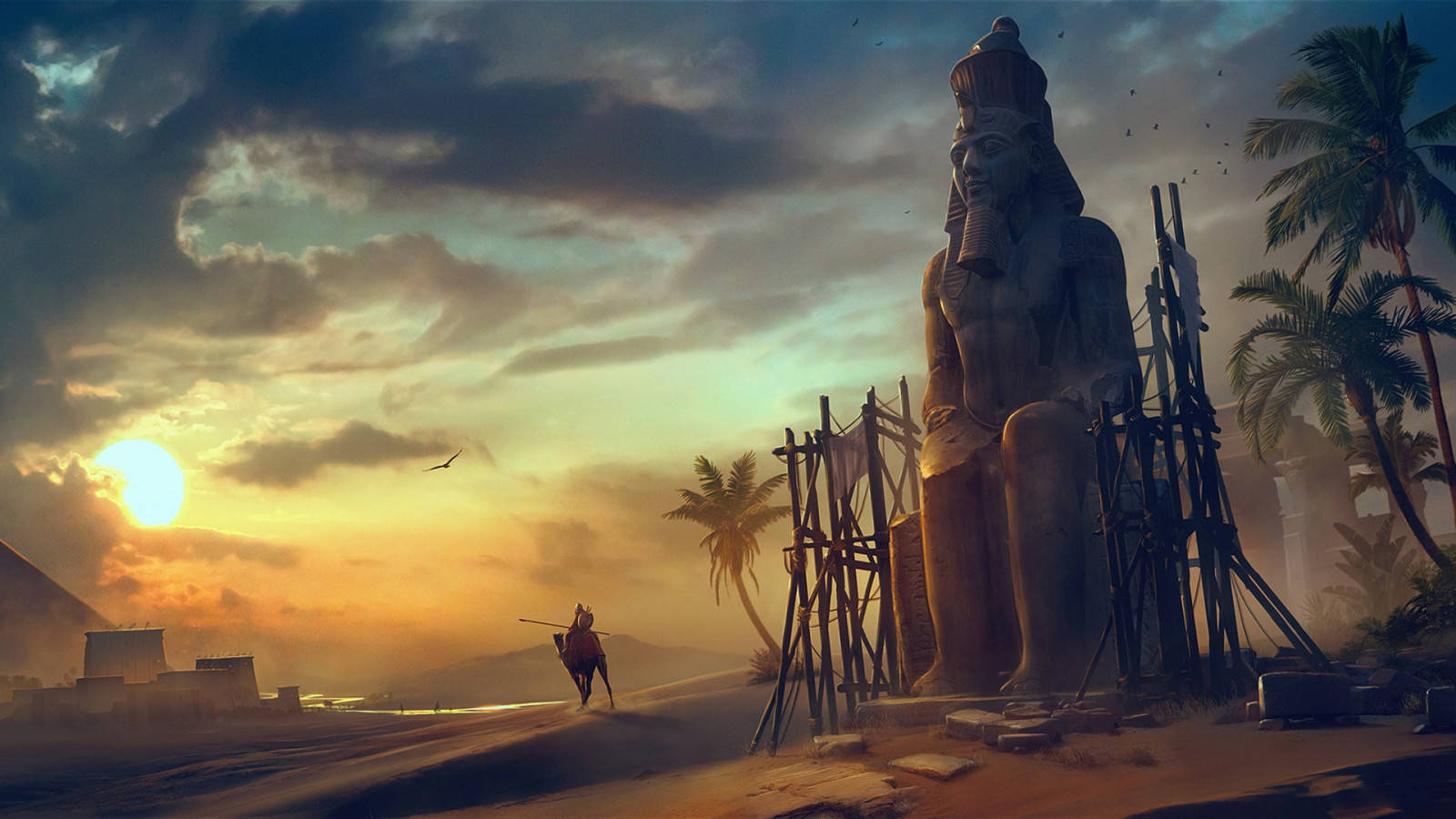 Giant Egyptian Sculpture Wallpaper