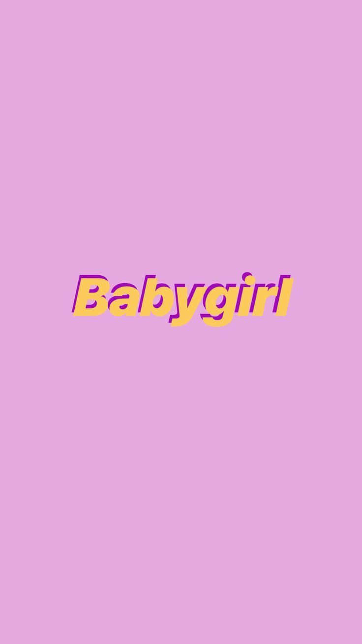 Girly Aesthetic Babygirl In Purple Wallpaper