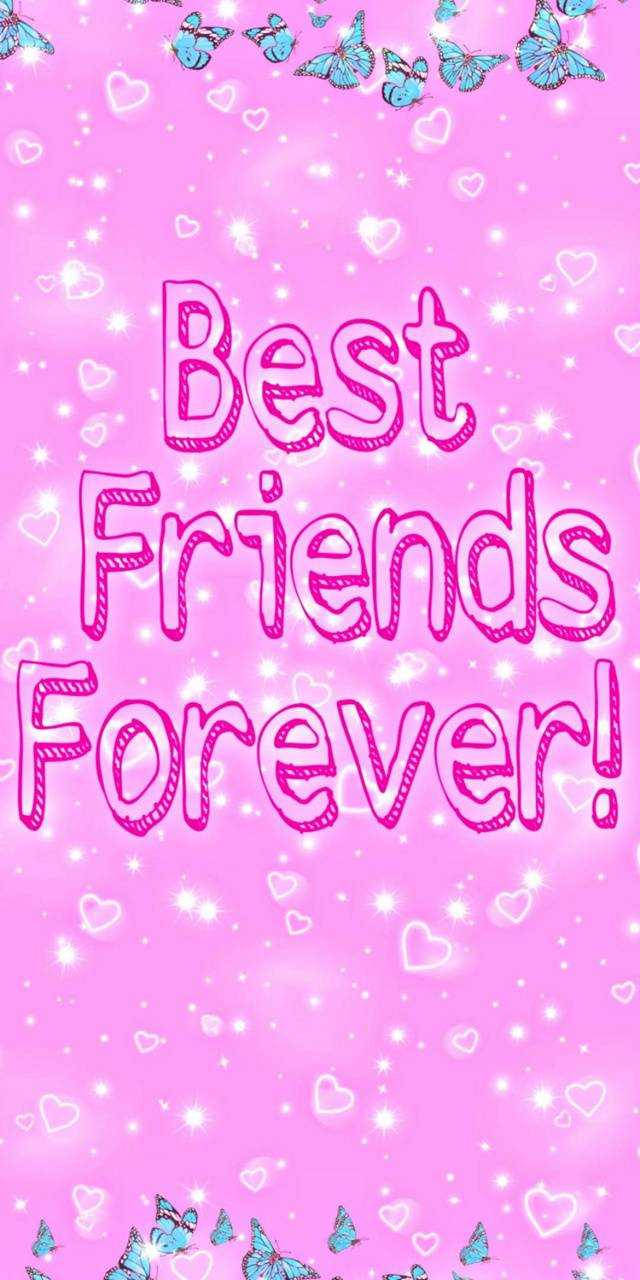 Girly Bff Best Friends Forever Hearts Wallpaper