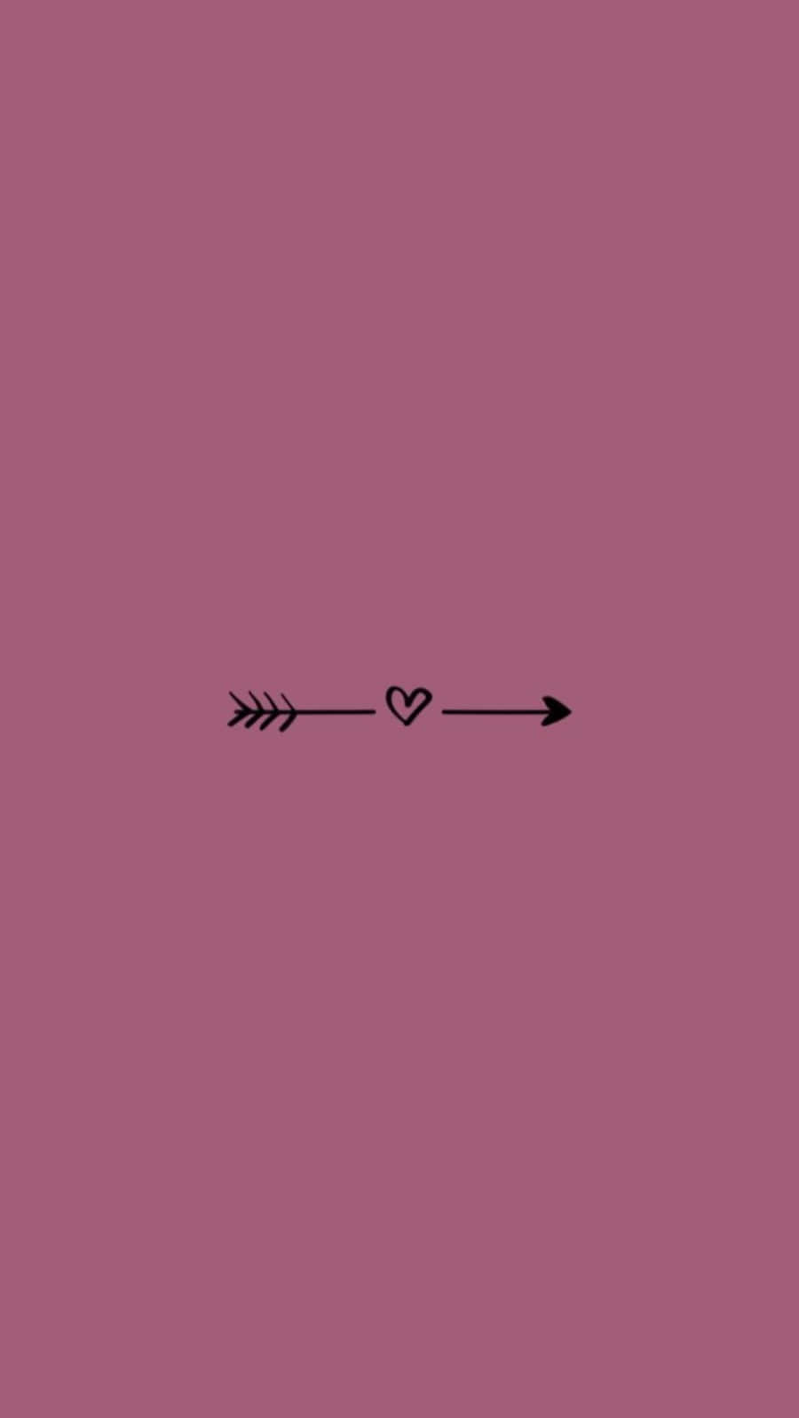 Girly Tumblr Black Heart And Arrow Wallpaper