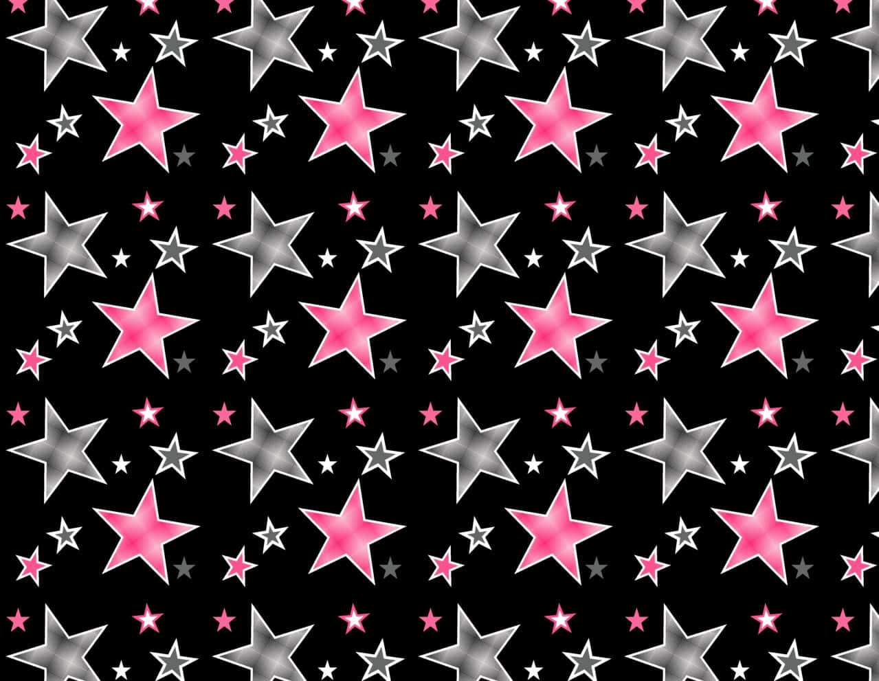 Gleaming Pink Stars In Outer Space Wallpaper