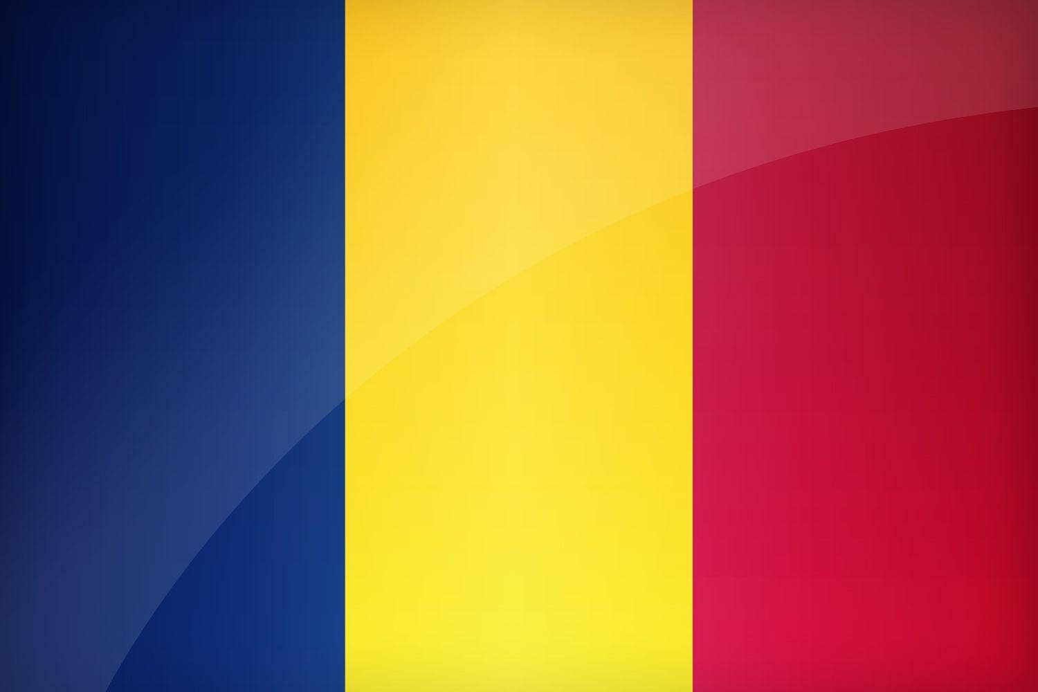 Glossy Flag Of Moldova Wallpaper