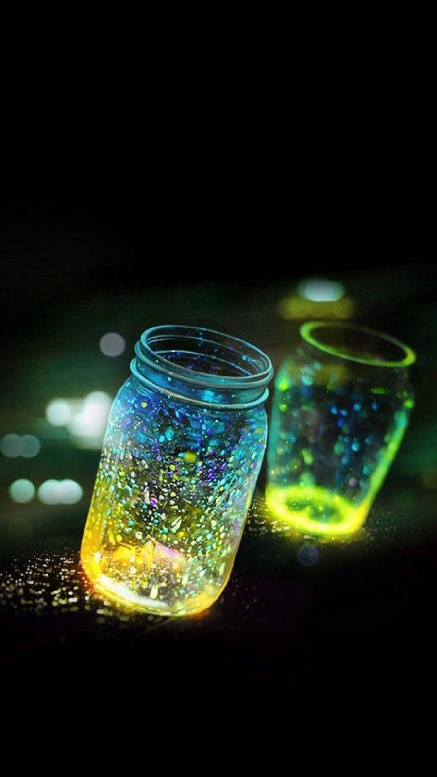 Glow Jars Iphone Se Wallpaper