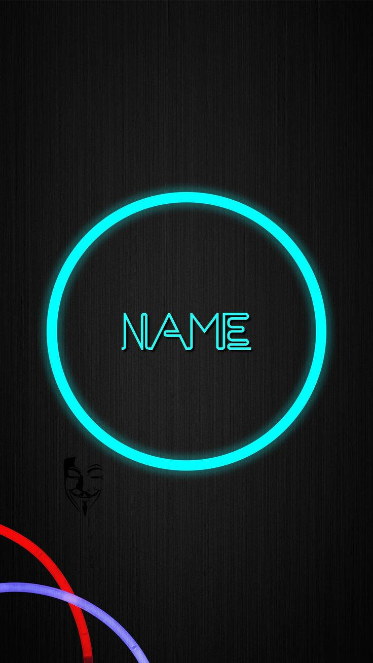 Glowing Mint Blue Name Wallpaper