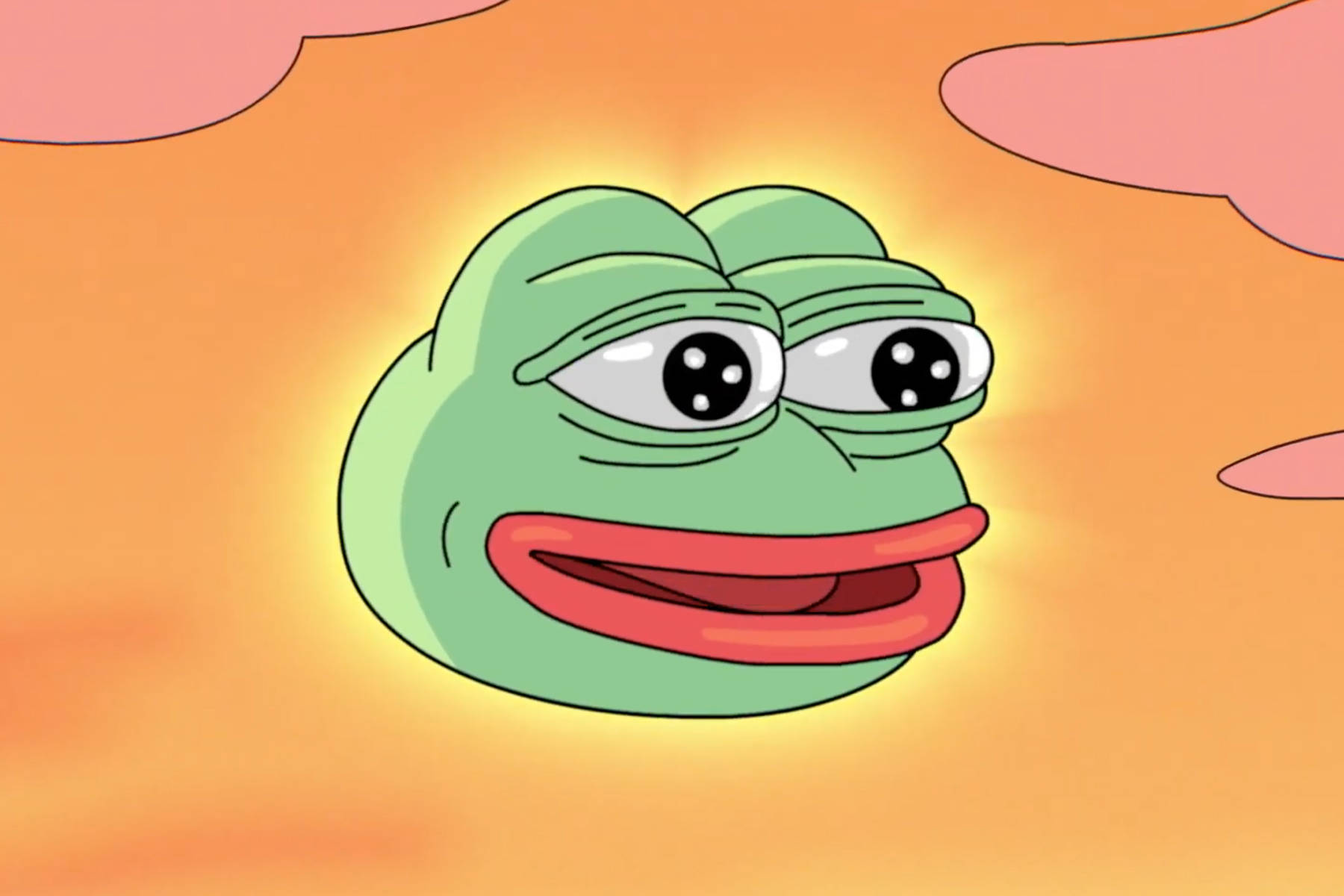 Glowing Pepe The Frog Wallpaper