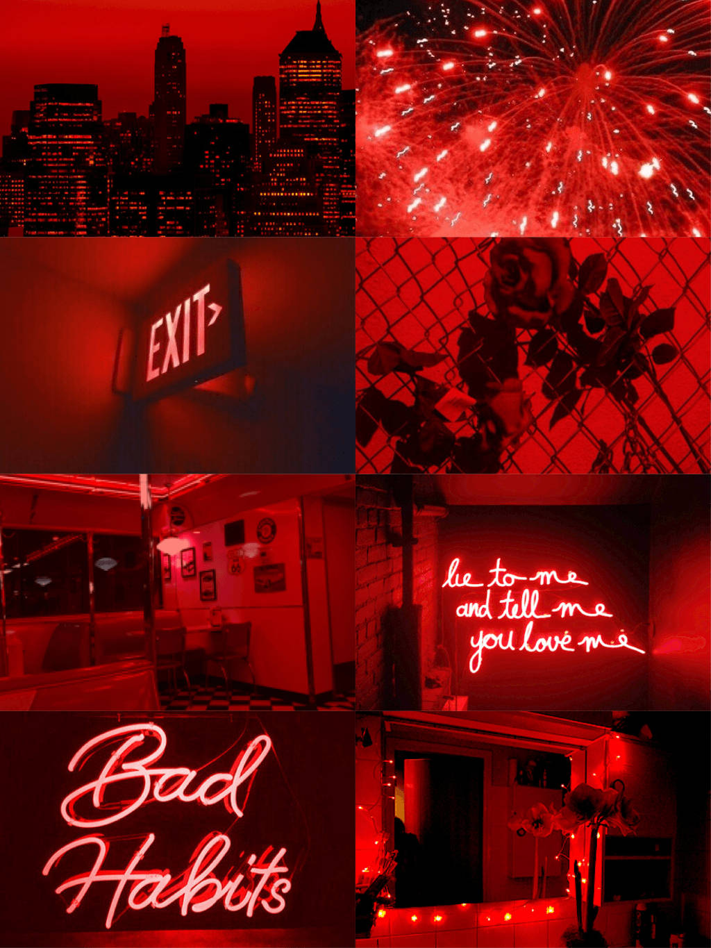 Glowing Red Baddie Wallpaper