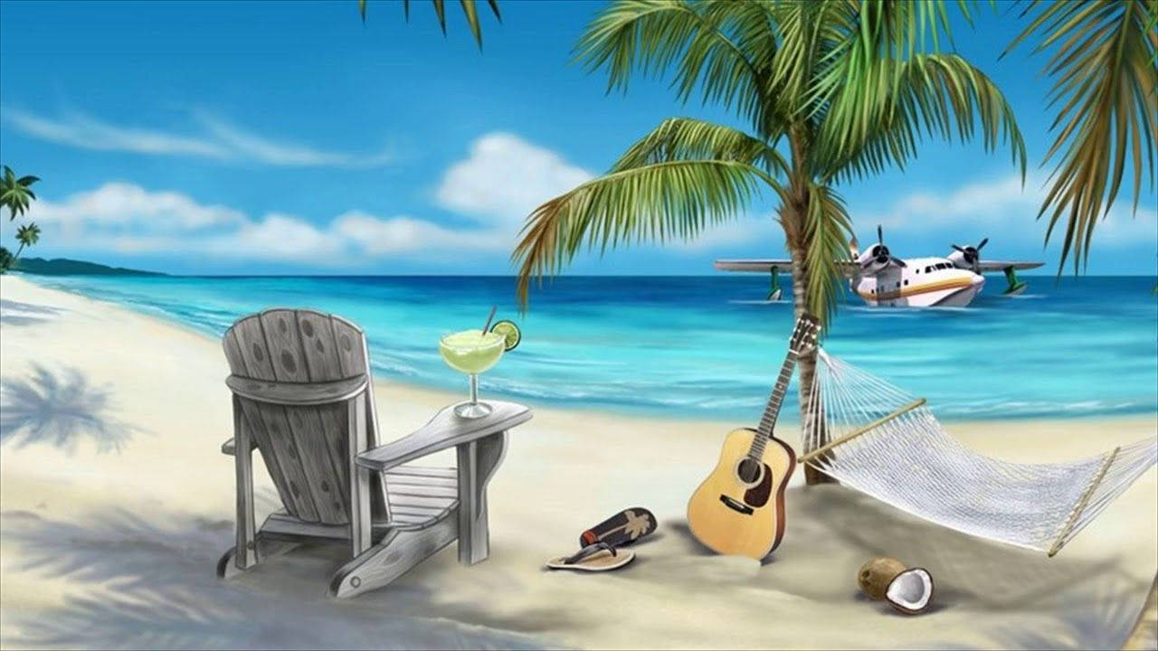 Goa India Guitar On Beach Wallpaper