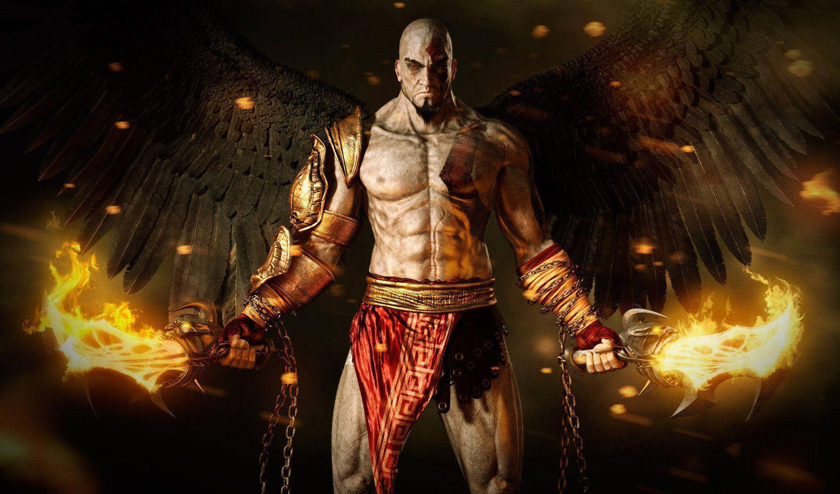 God Of War Black Angel Kratos Wallpaper