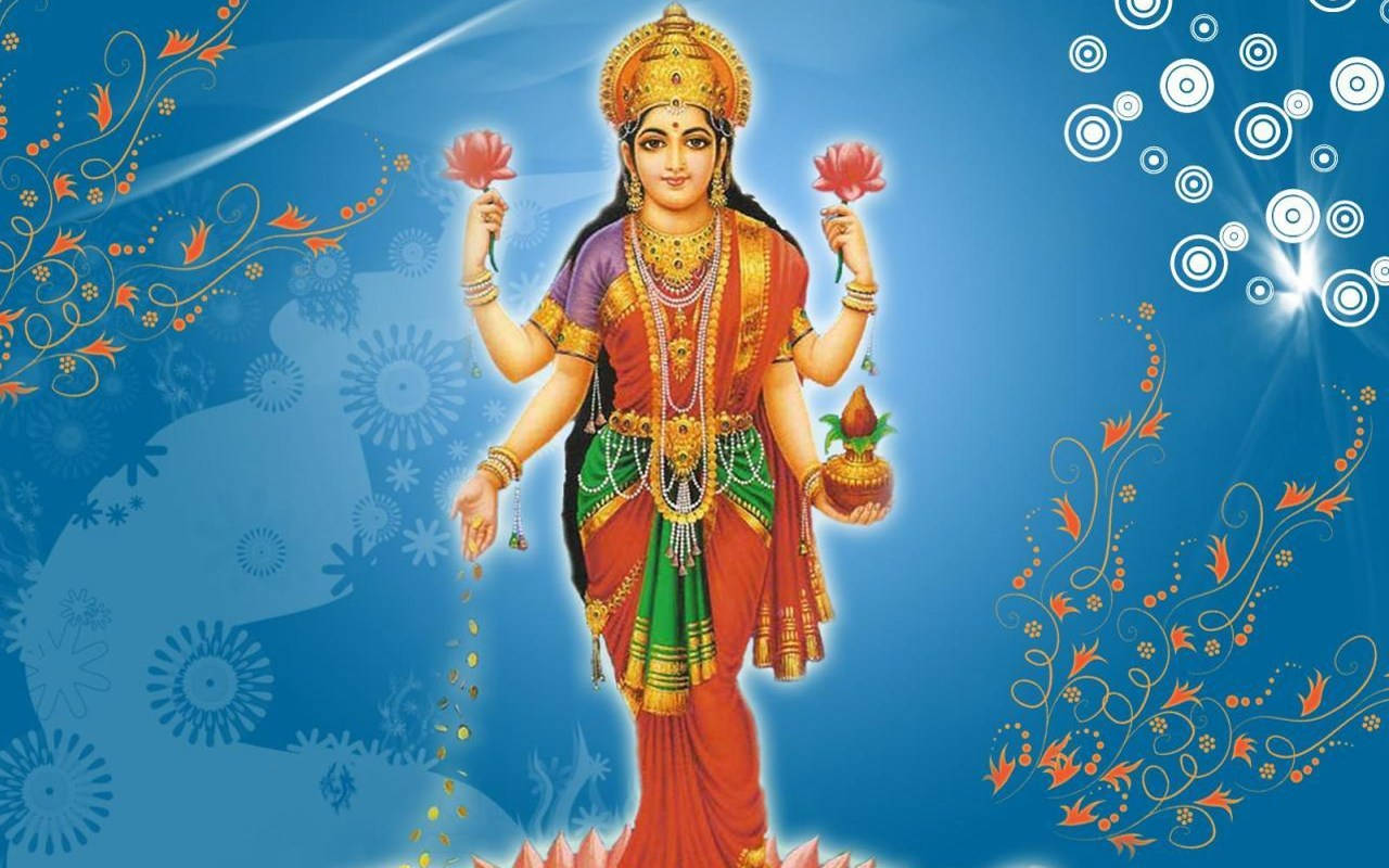 Goddess Lakshmi Abstract Aesthetic Hd Wallpaper