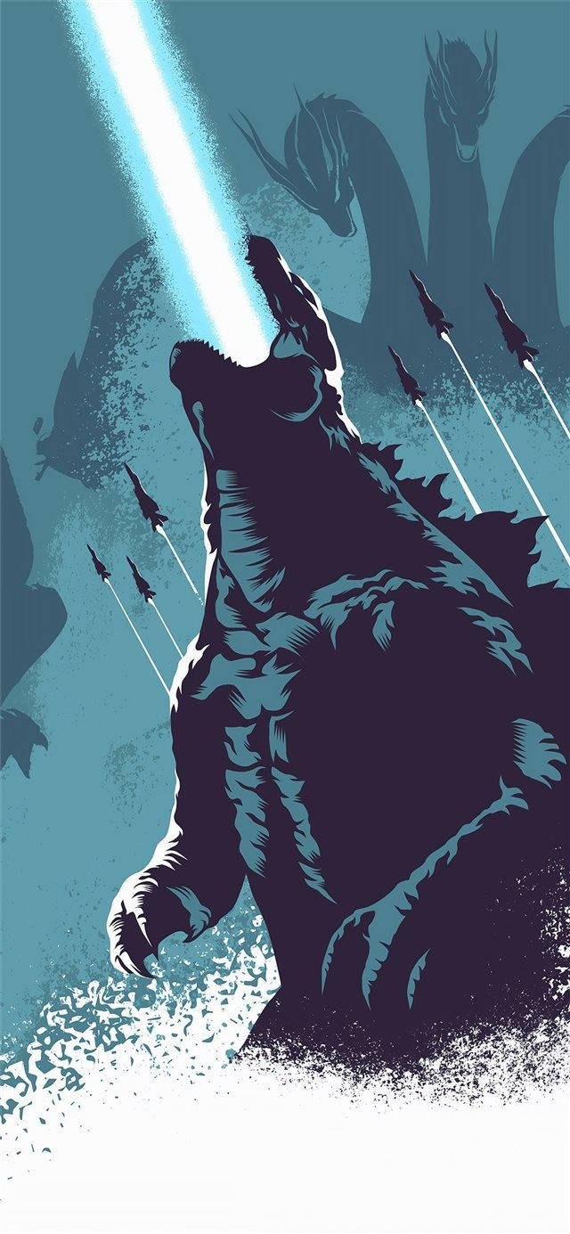 Godzilla Atomic Breath Artwork Wallpaper