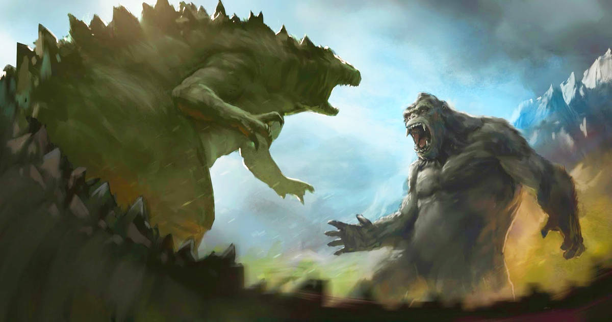 Godzilla Vs Kong Fan Art Wallpaper