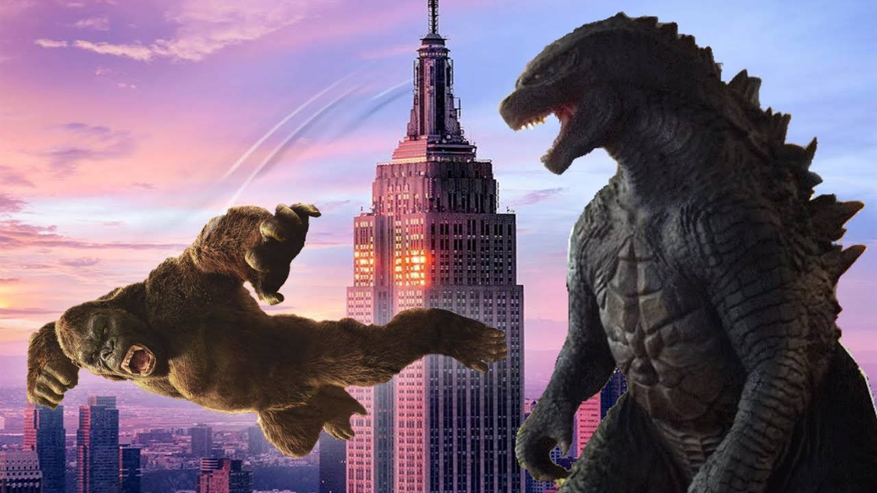 Godzilla Vs Kong Jump Attack Wallpaper