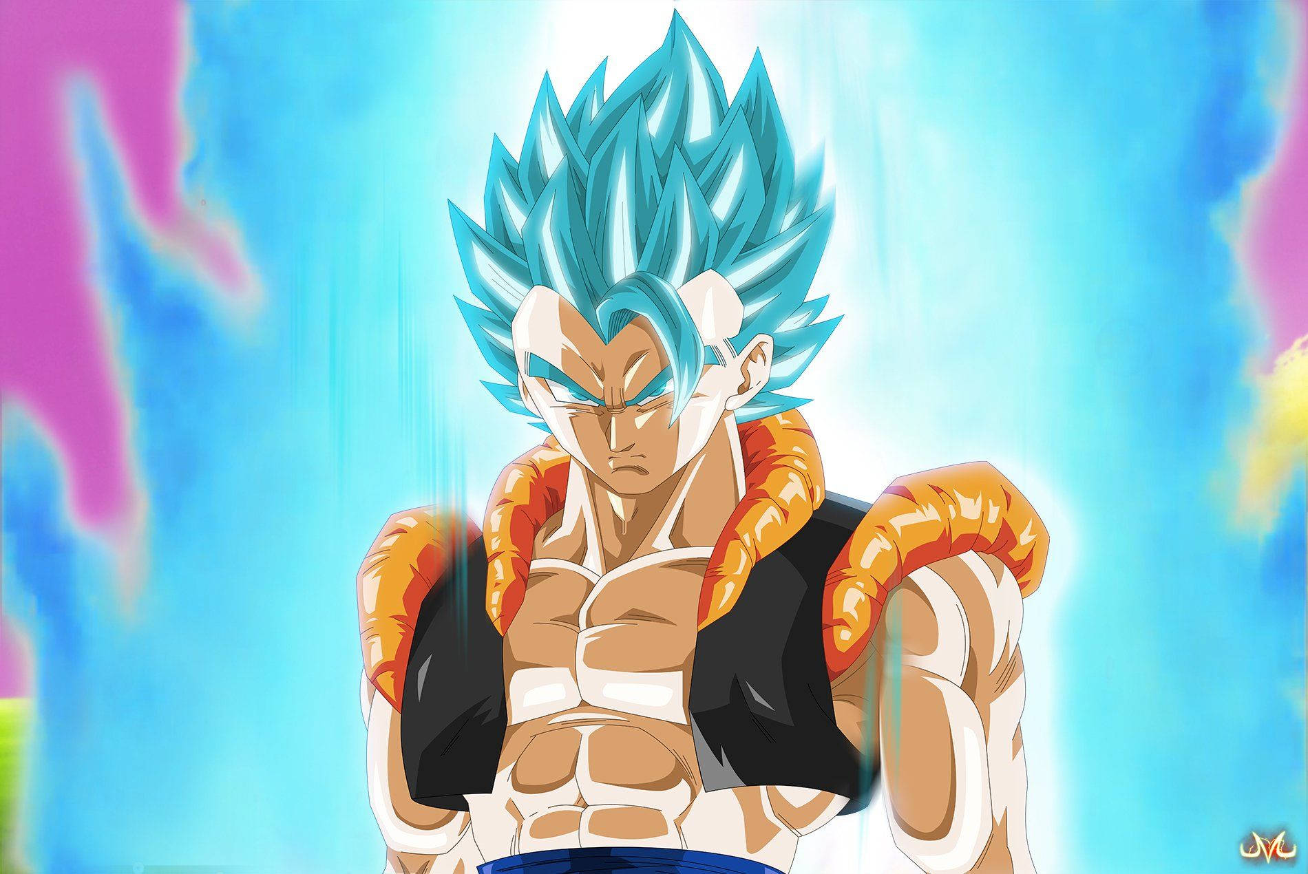 Gogeta Furious Looking Face Wallpaper