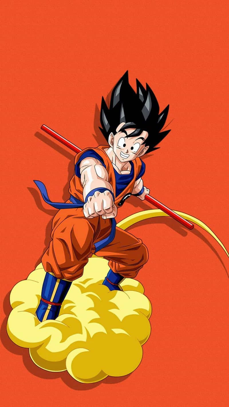 Goku Riding Flying Nimbus Wallpaper