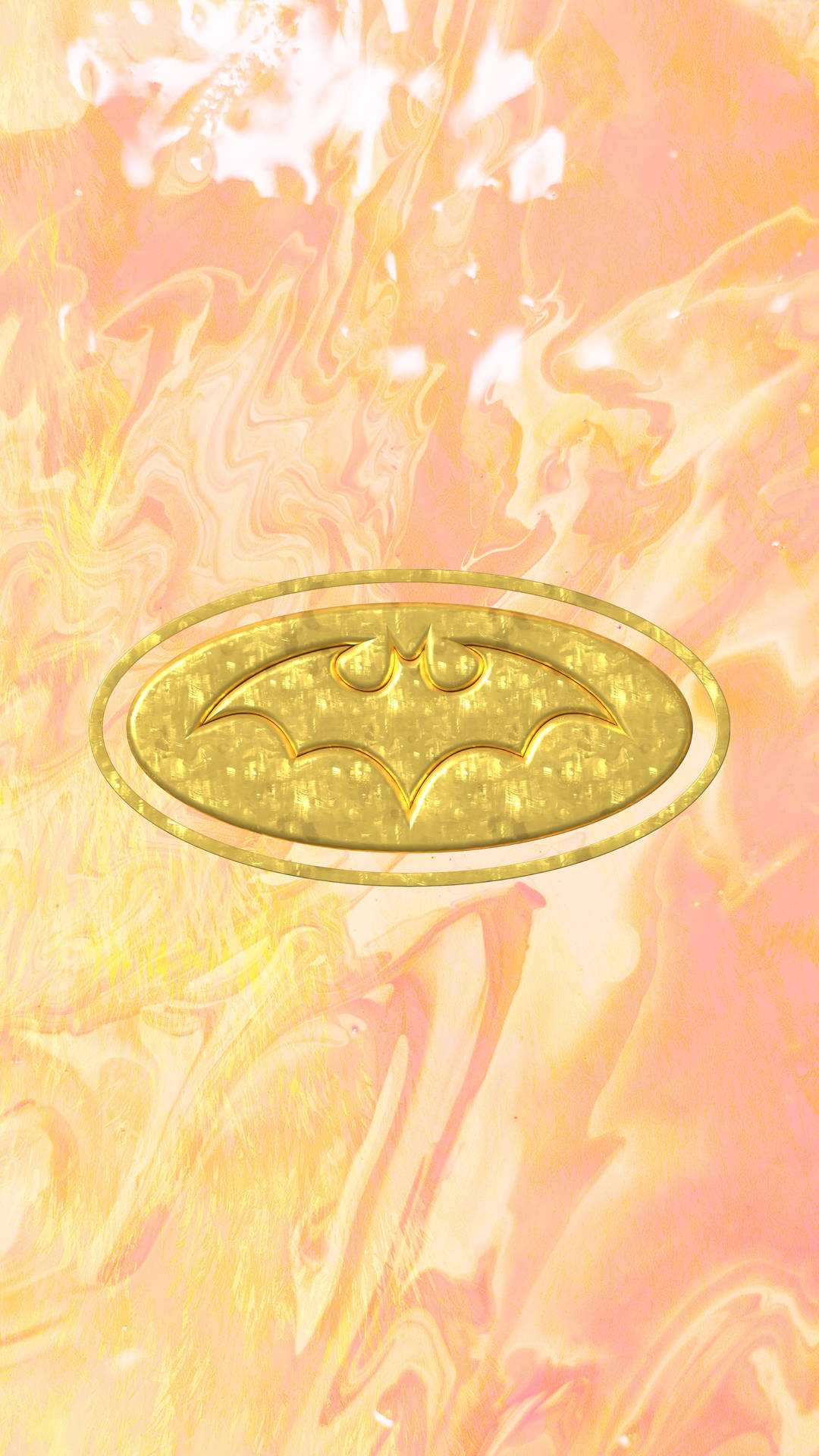 Gold 4k Gotham Batman Logo Phone Wallpaper