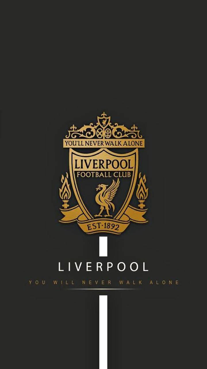 Gold And Black Liverpool Fc Logo Wallpaper