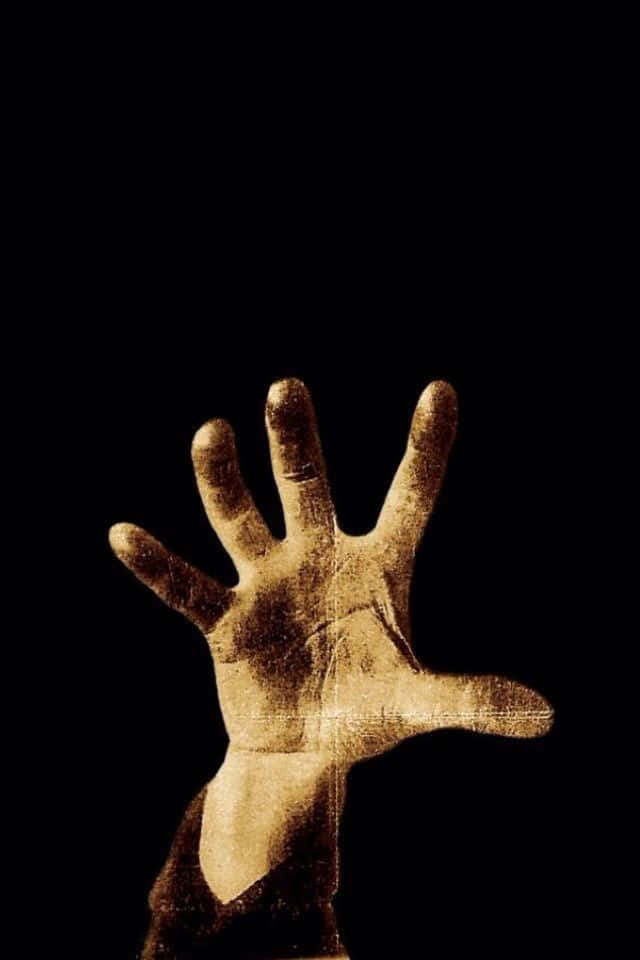 Golden Hand Shadow Art Wallpaper