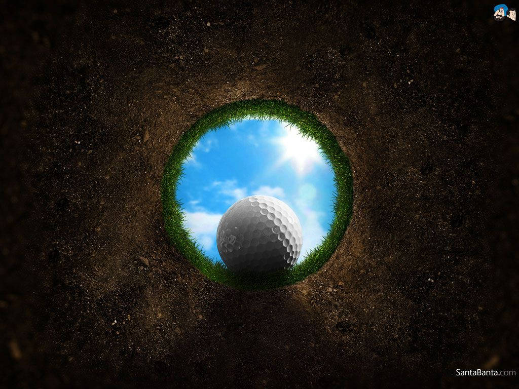 Golf Ball In A Hole Wallpaper
